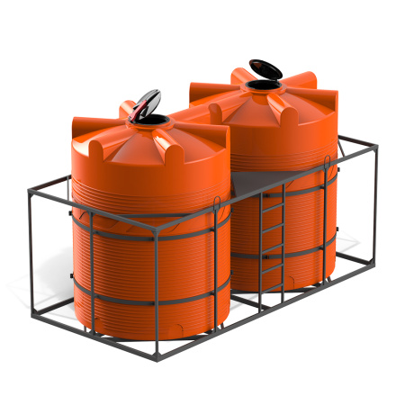 Кассета двойная с емкостями V 6000 КАС - с открытой крышкой