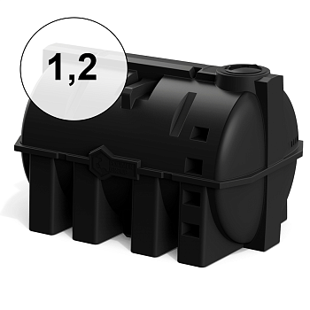 Горизонтальная емкость G 10000 литров усиленная 1,2 (черный)