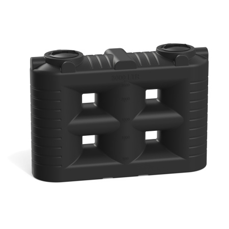 Бак SN 3000 литров черный цвет вид сбоку