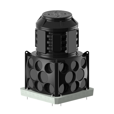 Колодец КН 1000 H1400 с крышкой D 560 мм фото анкерение