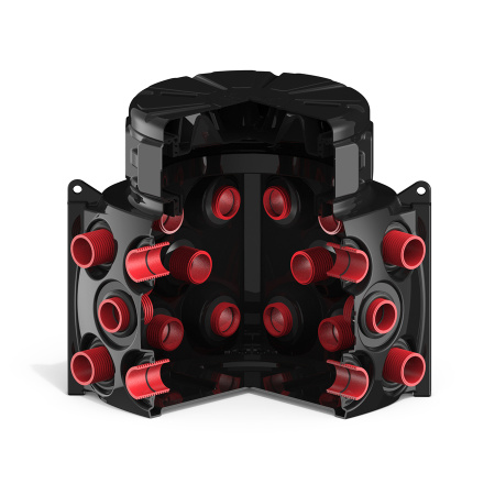 Колодец КН 1000x1000 H1000 с крышкой D780 мм фото вид сбоку трубы