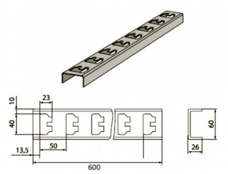 Стойка (направляющая) для КС-5 чертеж