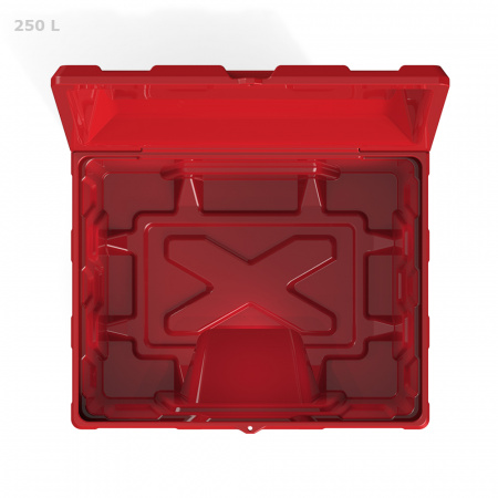 Ящик для песка 250 л с дозатором вид сверху