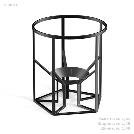 Обрешетка для К 2000 литров  фото с габаритами