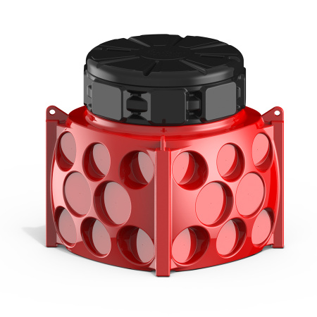 Колодец КН 1000 H1000 с крышкой D 780 мм  фото красный колодец