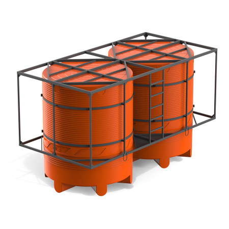 Кассета двойная с емкостями V 6000 КАС - вверх дном