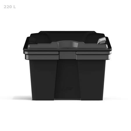 Ящик для для ветоши 220 литров вид спереди