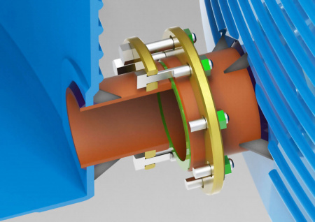 фланцевое соединение емкости и 110 трубы вид 2