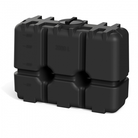 Бак прямоугольный R 2000 литров черный цвет фото 4