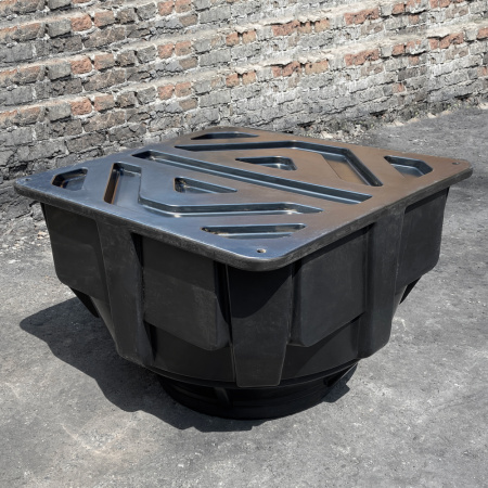 Колодец КОД 2 H600 с крышкой D 560 мм - фото верх дном