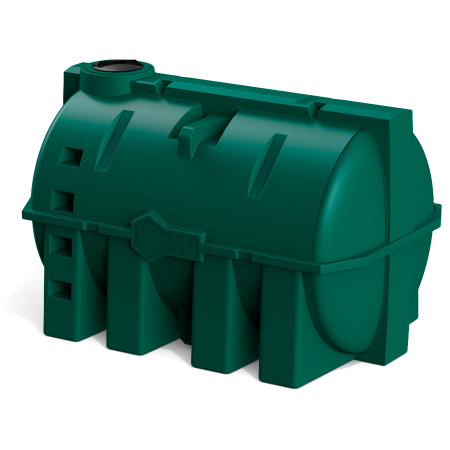 Горизонтальная емкость G 10000 литров цвет зелёный фото вид спереди 1