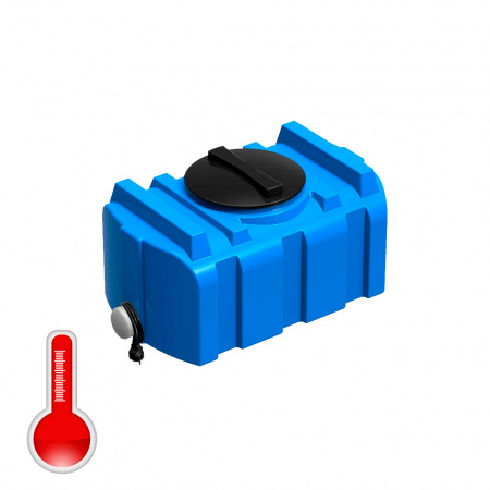 душевой бак R 100 литров с подогревом синий - фото 2