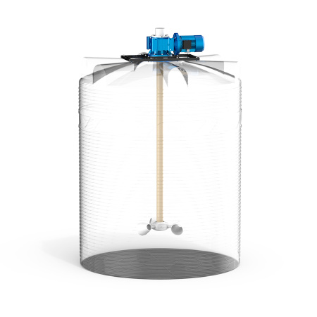 Емкость V 6000 литров с мешалкой для вязких жидкостей фото с габаритами 