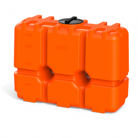 Бак прямоугольный R 2000 литров оранжевый цвет фото 5