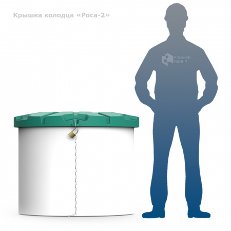 Крышка колодца «Роса-2» фото с человеком Крышка колодца «Роса-2» фото с человеком