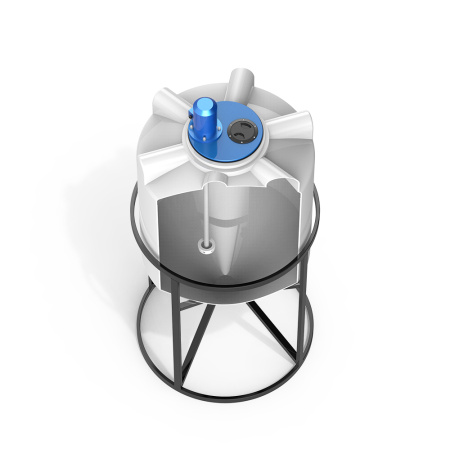 Емкость K 500 литров с турбинной мешалкой Микс DSL фото сверху в разрез