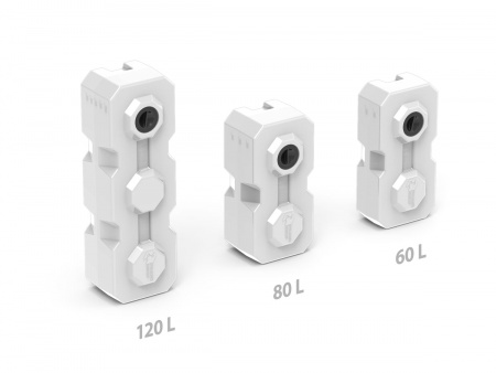 Три емкости серии Т 60, 80, 120 литров  вид 3 вид сверху