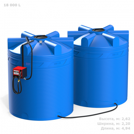 Мини АЗС V 18000 с колонкой PIUSI фото с габаритами