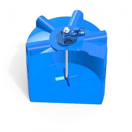 Емкость V 2000 литров с лопастной мешалкой фото 2