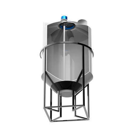 Емкость K 1000 литров с турбинной мешалкой Микс DSL фото вид снизу в разрез