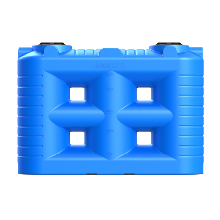 Бак SN 3000 литров синий цвет вид спереди