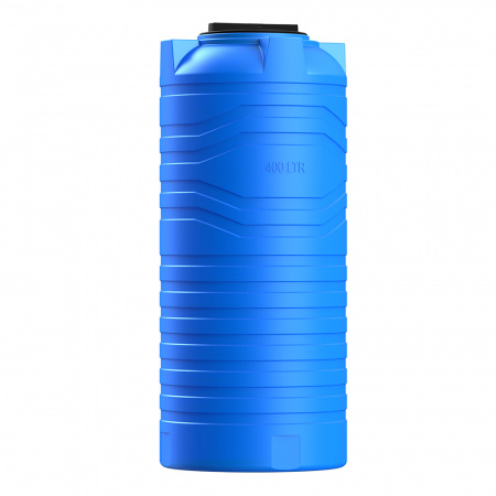 Узкая тонкая емкость N 400 литров вид сбоку цвет синий