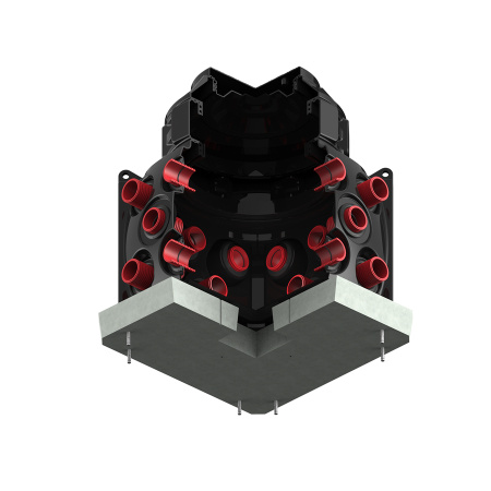 Колодец КН 1000 H1100 с крышкой D560 мм фото разрез с анкерением