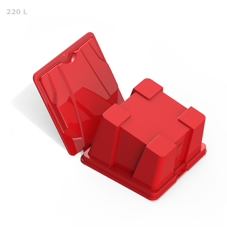 Ящик для песка 220 литров открытый - вид снизу