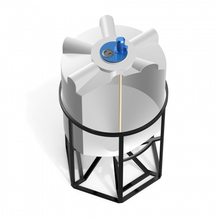 Емкость K 2000 литров с пропеллерной мешалкой в разрезе фото 2