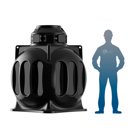 Колодец КС-5М с дополнительной горловиной H200, с крышкой D560 мм фото колодец рядом с человеком