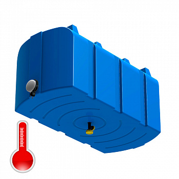 Бак душевой серии «R» 300 литров с подогревом - синий